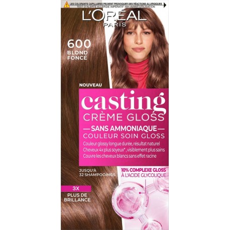 CASTING CREME GLOSS Coloration Cheveux Blond Foncé 600 la boîte