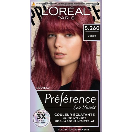 PREFERENCE Coloration Cheveux Violet 5.26 la boîte