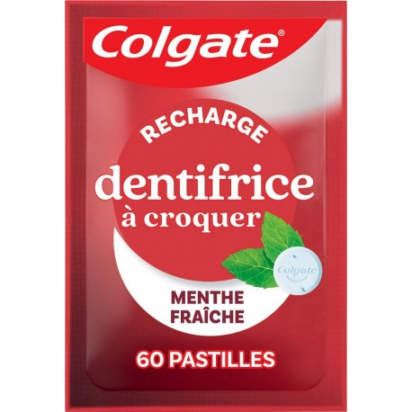 COLGATE Recharge Dentifrice A Croquer Menthe Fraîche 60 pastilles