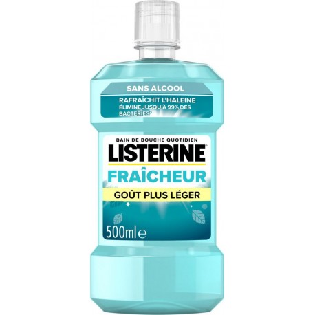 LISTERINE Bain de Bouche Haleine Fraiche Sans Alcool 500ml