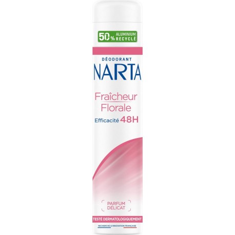 NARTA Déodorant spray Anti-transpirant Fraîcheur Florale 48H 200ml