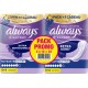 ALWAYS Serviettes hygiéniques fuites urinaires Ultimate Active Extra Sûre lot de 2 packs de 12 serviettes