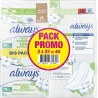 ALWAYS Serviettes Hygiéniques avec Ailettes Cotton Protection T1 lot de 2 paquets de 22 serviettes