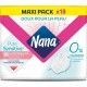 NANA Serviettes Hygiéniques avec Ailettes Ultra Régulier Plus Pure Sensitive pack de 18 serviettes hygiéniques
