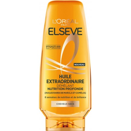 L'OREAL PARIS Après-shampoing Nourrissant Démêlant Cheveux secs Huiles de marula et camélia Elseve 200ml
