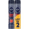 NIVEA MEN Déodorant spray homme Anti-transpirant 72H Dry Impact lot de 2 flacons de 200ml