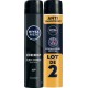 NIVEA MEN Déodorant spray homme Anti-transpirant Deep lot de 2 sprays