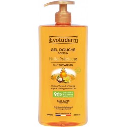 EVOLUDERM Gel douche Soyeux Huile Précieuse Huile d'Argan et Onagre 1L