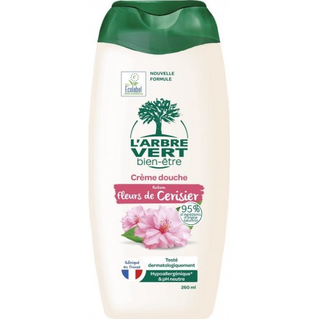 L'ARBRE VERT BIEN - ETRE L'ARBRE VERT BIEN ETRE Crème Douche Parfum Fleurs de Cerisier 260ml