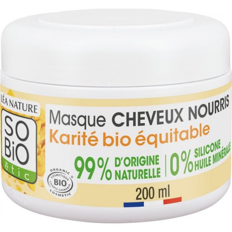 SO'BIO ETIC Après-shampoing Nourrissant Cheveux secs à très secs Karité Bio Equitable le pot 200ml