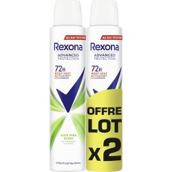 REXONA Déodorant spray homme Anti-transpirant Body Heat Actived 72H lot de 2 flacons de 200ml