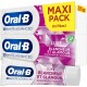 ORAL B Dentifrice 3D White Advanced Luxe Blancheur Glamour lot de 2 tubes de 75ml