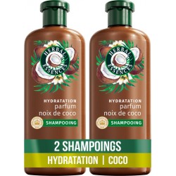 HERBAL ESSENCES Shampoing Hydratant Parfum Noix de coco lot de 2 flacons de 250ml