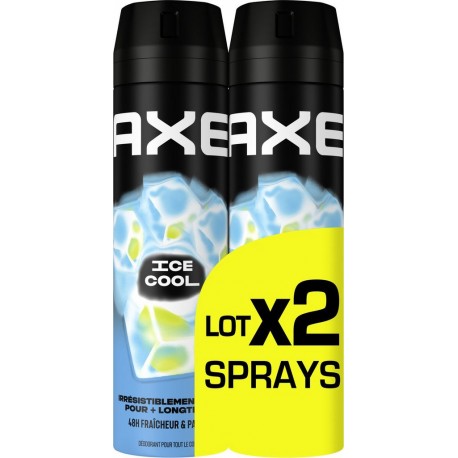 AXE Déodorant spray Homme Anti-transpirant Ice Cool 48h lot de 2 sprays