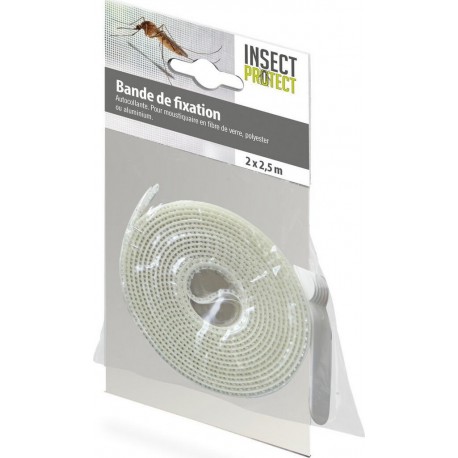 INSECT PROTECT Bande de fixation autocollante pour moustiquaire 2x2m50 l'unité