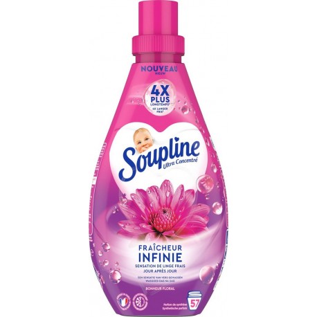 SOUPLINE Adoucissant Concentré Ultra Fraîcheur Rosée 800ml