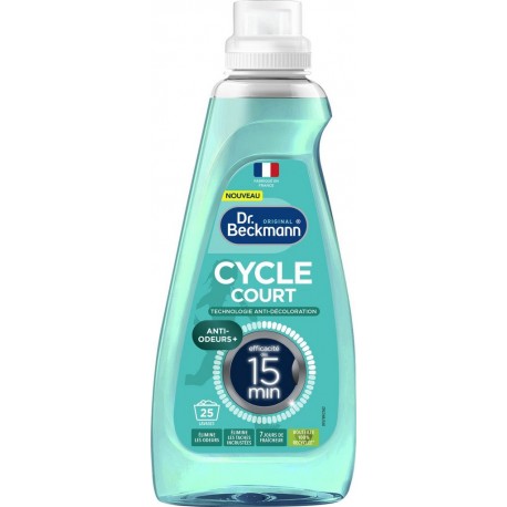 DR BECKMANN Lessive Liquide Cycle Court Anti-Odeurs 25 lavages
