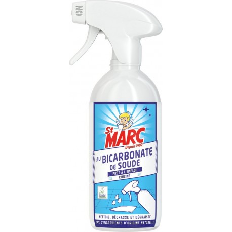 ST MARC Nettoyant Ménager Cuisine Multi-Usages Bicarbonate Sans Parfum 500ml