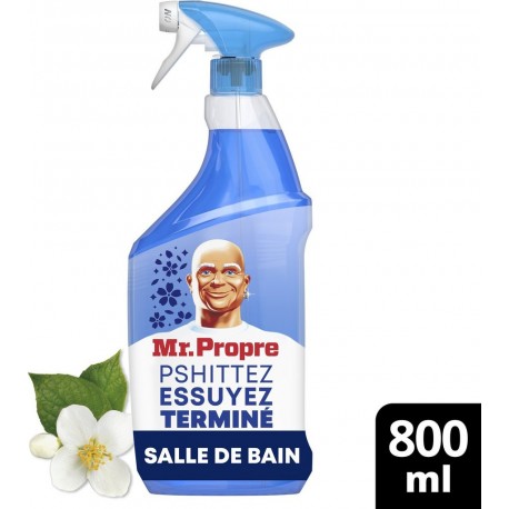 MR PROPRE Nettoyant Ménager Salle de Bain Désinfectant Fleurs Blanches 800ml
