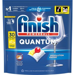FINISH Capsules Lave-vaisselle Quantum Citron pack de 30 capsules