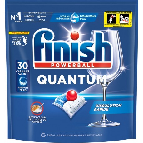 FINISH Capsules Lave-vaisselle Powerball Quantum pack de 30 capsules