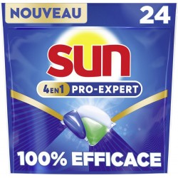 SUN Capsules Lave-vaisselle Pro Expert 4 En 1 24 capsules