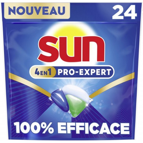 SUN Capsules Lave-vaisselle Pro Expert 4 En 1 24 capsules