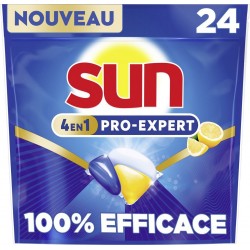 SUN PRO-EXPERT Capsules Lave-Vaisselle Citron 24 capsules