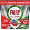 FAIRY Tablette Lave-Vaisselle Platinum Plus All In One Technologie Anti-Terne Regular 7en1 25 tablettes lave-vaisselle
