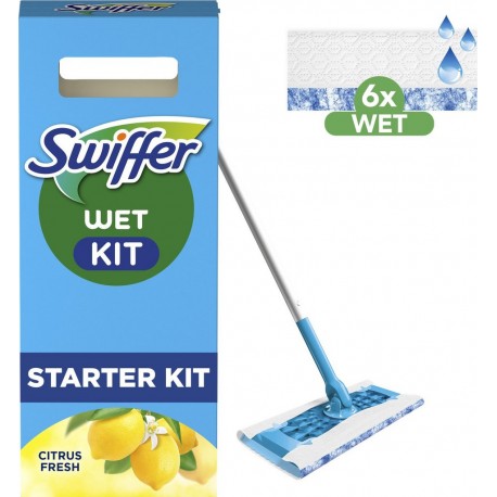 SWIFFER Balai Sols le kit balai et boîte de 6 lingettes