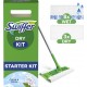 SWIFFER Kit de nettoyage pour sols Kit Complet Balai Lingettes Sèches et Humides le kit démarrage attrape-poussière