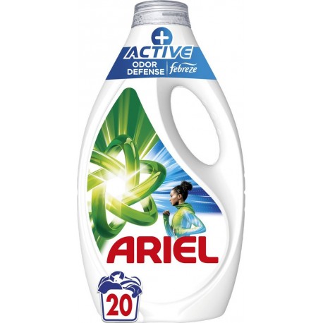 ARIEL Lessive liquide Protection Active Contre Les Odeurs le bidon de 900ml