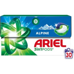 ARIEL Lessive capsules Alpine 3en1 30 capsules
