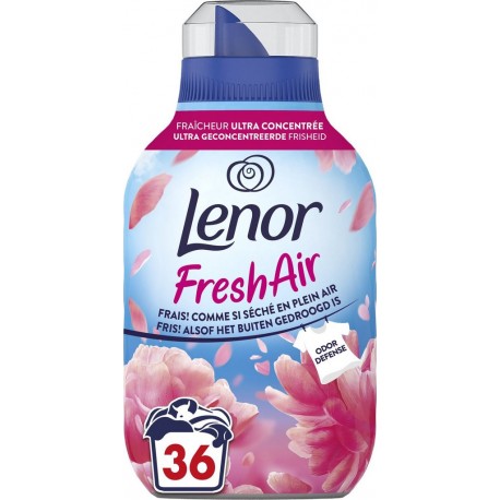 LENOR Adoucissant Fresh Air Jardins en Fleurs le bidon de 504ml