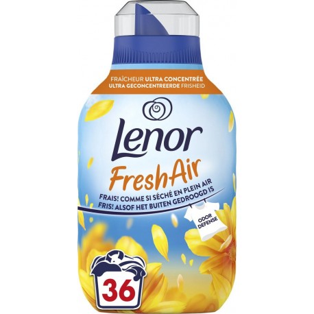 LENOR Adoucissant Ultra Concentré Fresh Air Rayons de soleil le bidon de 504ml