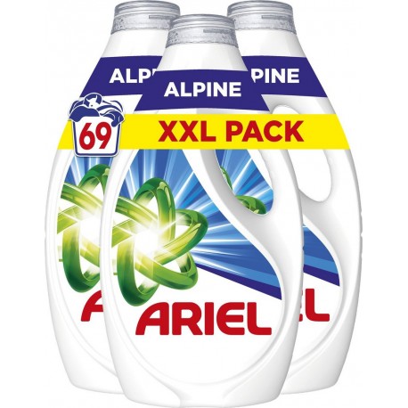 ARIEL Lessive Liquide Alpine lot de 69 lavages