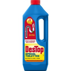 DESTOP Déboucheur Spécial Toilettes Gel à la Javel et Soude 1L