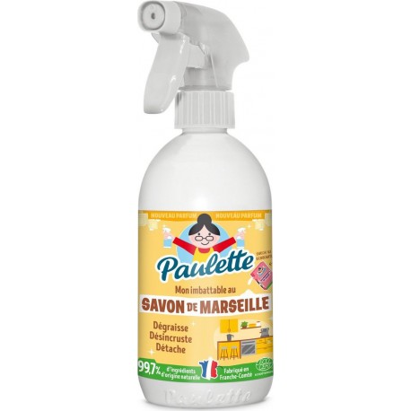 PAULETTE Nettoyant Ménager Multi-Surfaces Savon de Marseille Bicarbonate 500ml