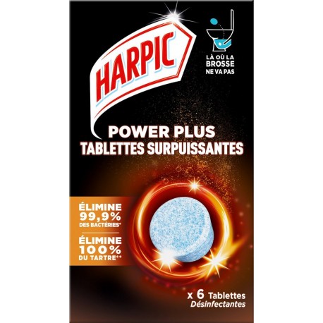 HARPIC Tablettes Wc Désinfectantes Surpuissantes 6 tablettes