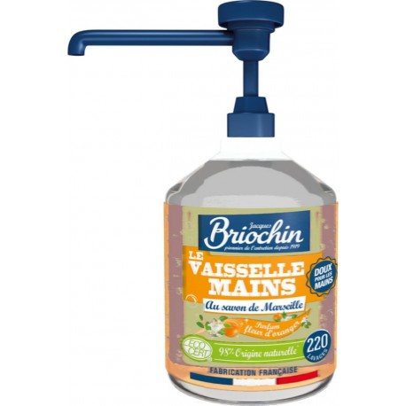 JACQUES BRIOCHIN Liquide vaisselle Savon de Marseille Fleurs d'Oranger 500ml
