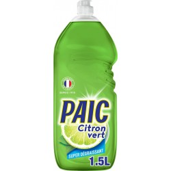 PAIC Liquide vaisselle Citron Vert Super Dégraissant 1500ml