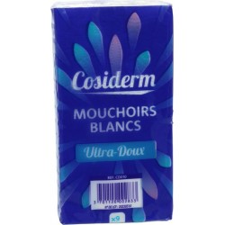 COSIDERM Mouchoirs blancs ultra-doux jetable l'étui