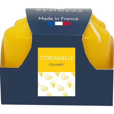 DEVINEAU Bougie Jaune Citronnelle lot de 4 bougies