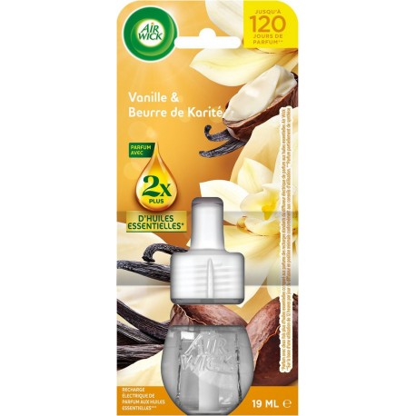 AIR WICK Désodorisant Recharge Électrique Vanille et Beurre de Karité la recharge de 19ml