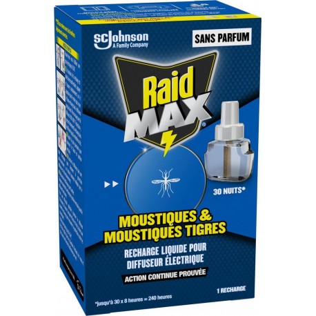 RAID Anti-Moustiques Recharge Sans Parfum Action Continue 1 recharge