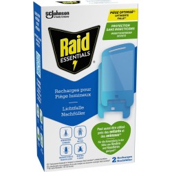 RAID Recharge Piège Lumineux Piège Lumineux Attire et Piège les Insectes Sans Insecticide la recharge