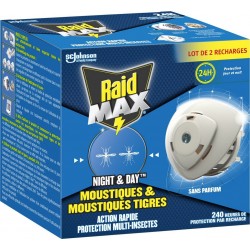 RAID Recharges Recharge Diffuseur Électrique Moustiques et Moustiques Tigres 2 recharges
