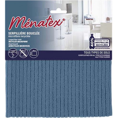 MENATEX Serpillère Bouclée Microfibre Recyclée 45 x 50cm la serpillère