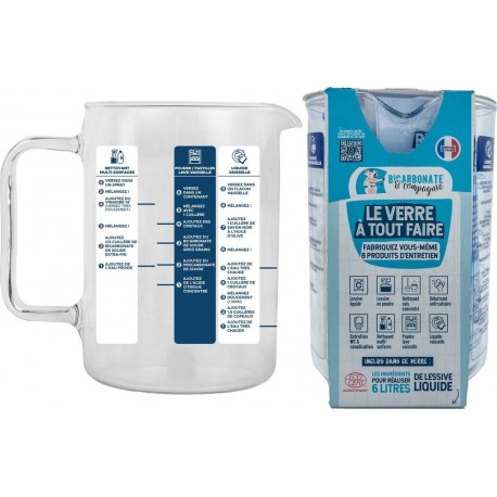 BICARBONATE & COMPAGNIE Verre Doseur Produits d'Entretien le verre doseur