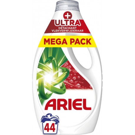 ARIEL Lessive liquide Ultra Dètachant le bidon de 1980ml